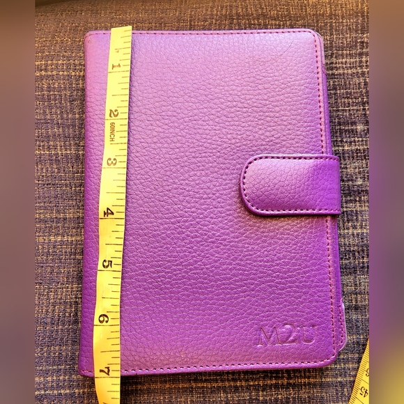 Purple 7x5 tablet cover holder for tablets, two slot organizer portfolio academi - Picture 6 of 6